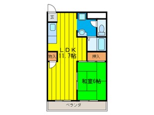 サンハイツ八坂の物件間取画像